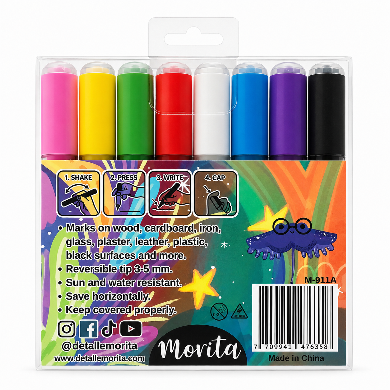 Morita Ocean Acrylic Markers 8 Units