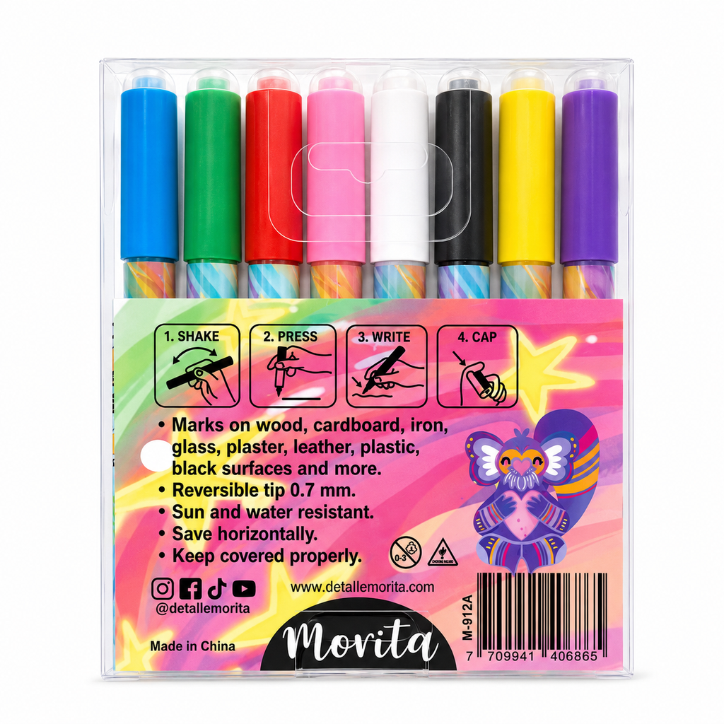 Morita Rainbow Acrylic Markers 8 Units
