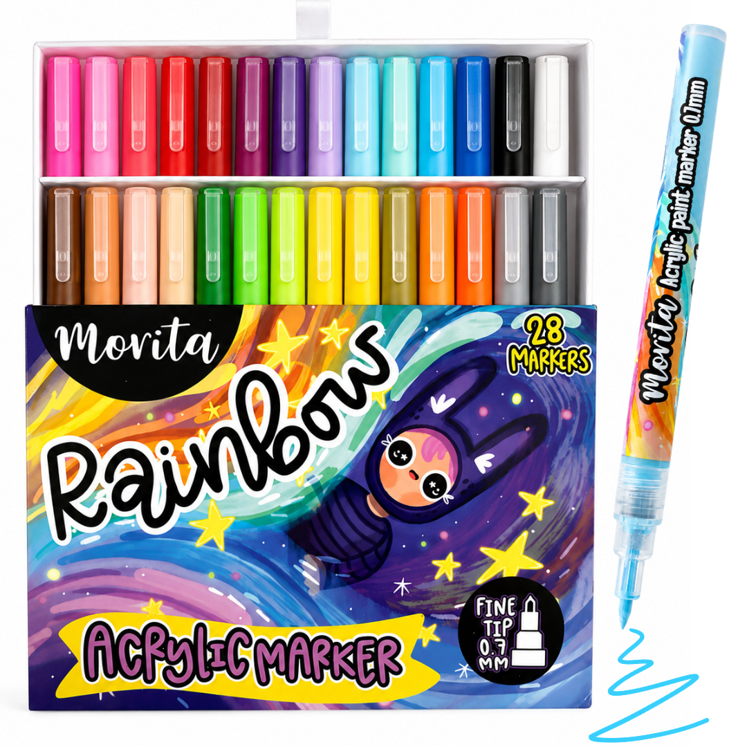 Acrylic Markers Morita Rainbow 28 Units